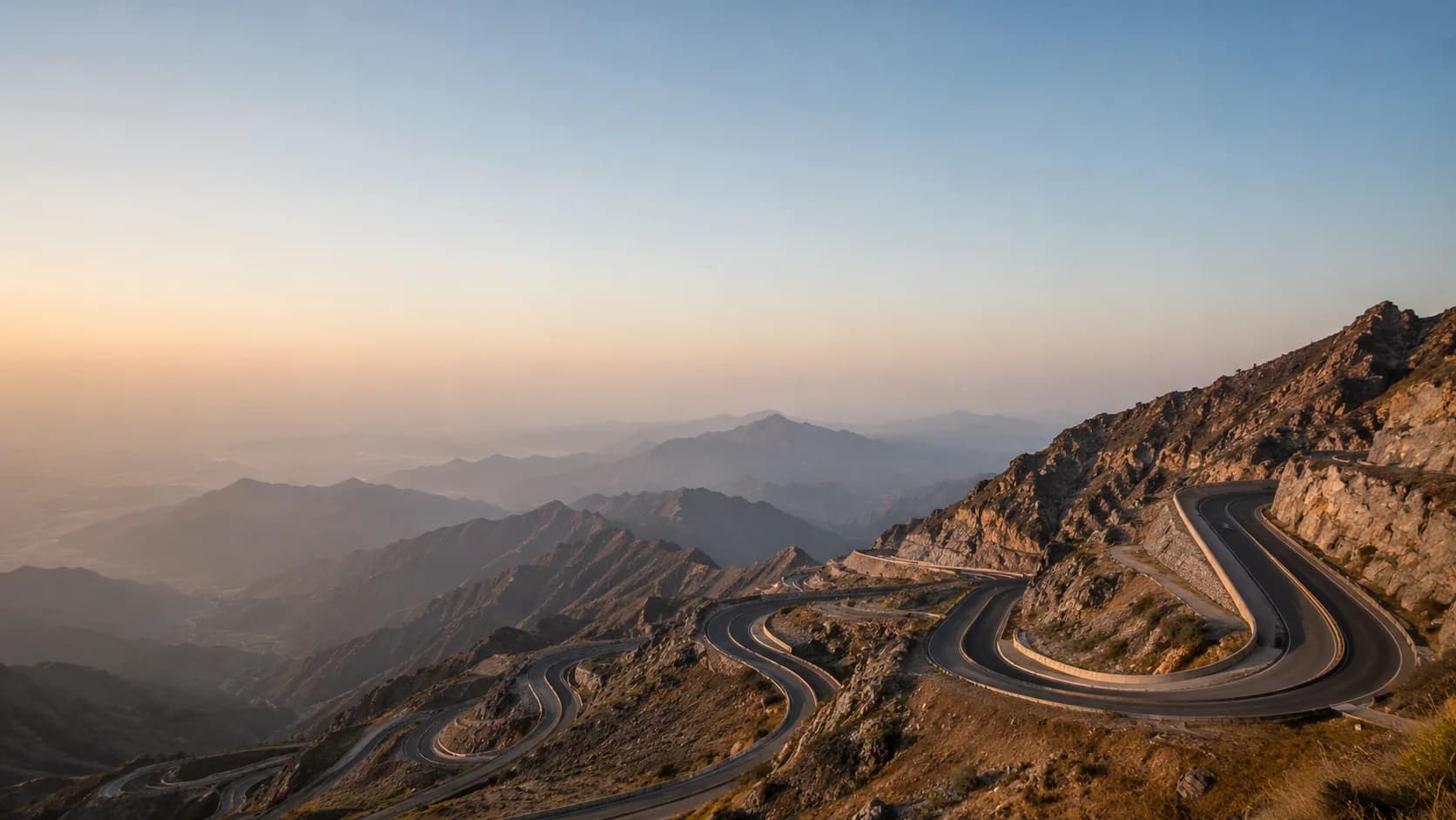 Taif mountain city view in the Sarawat range — private transfer service to Saudi Arabia's rose-growing highlands
