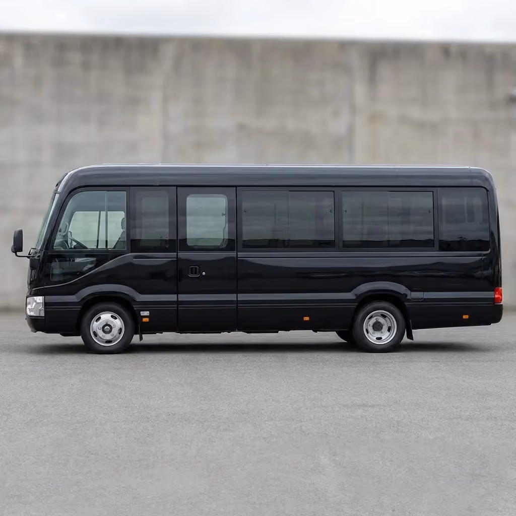 Toyota Coaster (18-Seater) — minibus in the Gulf Trip Service fleet